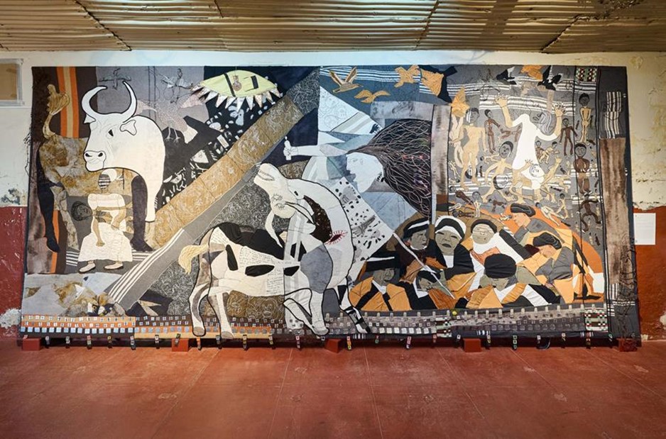 The Keiskamma Guernica in the Number Four museum space at Constitution Hill